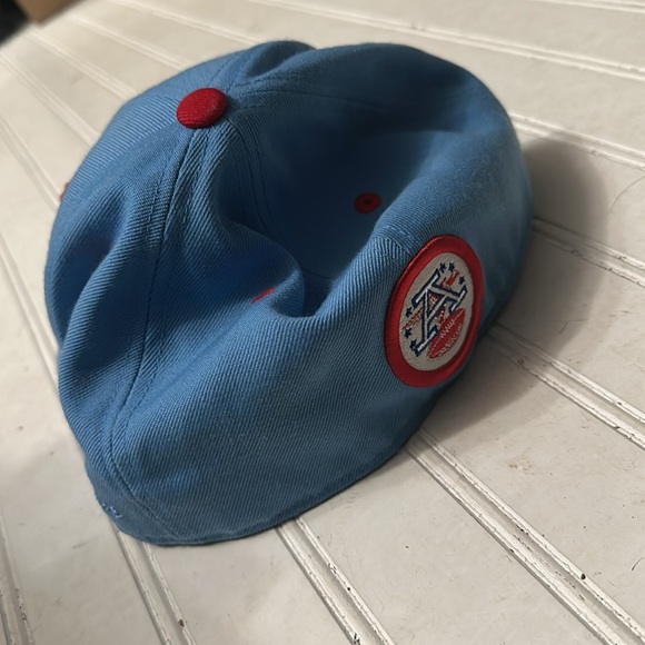 Mitchell & Ness Houston Oilers Powder Blue Fitted Hat Size 7 3/8 - Picture 2 of 4
